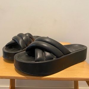 Zara platform slides size 7/7.5 Women's ***LAST CHANCE TO BUY***